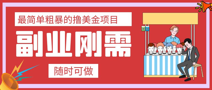 （7710期）zui简单粗暴的撸美金项目 会打字就能轻松赚美金插图