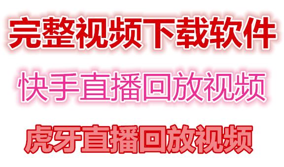 （4285期）快手直播回放视频/虎牙直播回放视频完整下载(电脑软件+视频教程)插图