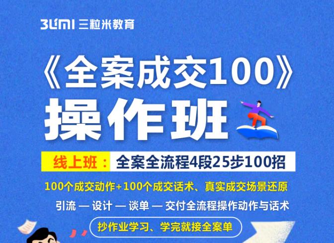 《全案成交100》全案全流程4段25步100招，操作班插图