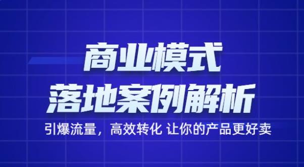 商业模式落地案例解析，65节课带你引爆流量，高效转化让你的产品更好卖插图