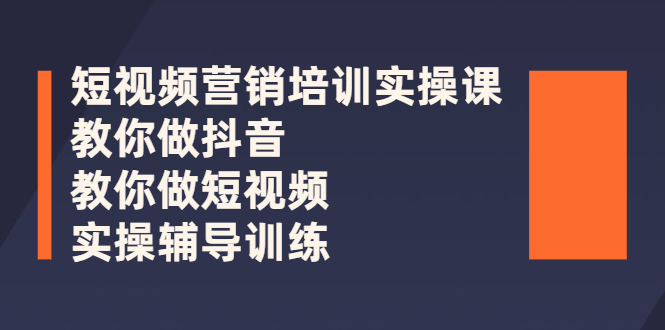 （2626期）短视频营销培训实操课：教你做抖音，教你做短视频，实操辅导训练插图