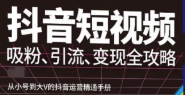 抖音视频号高级实操与理论课程：吸粉、引流、变现全攻略，从小号到大V的抖音运营精通手册插图