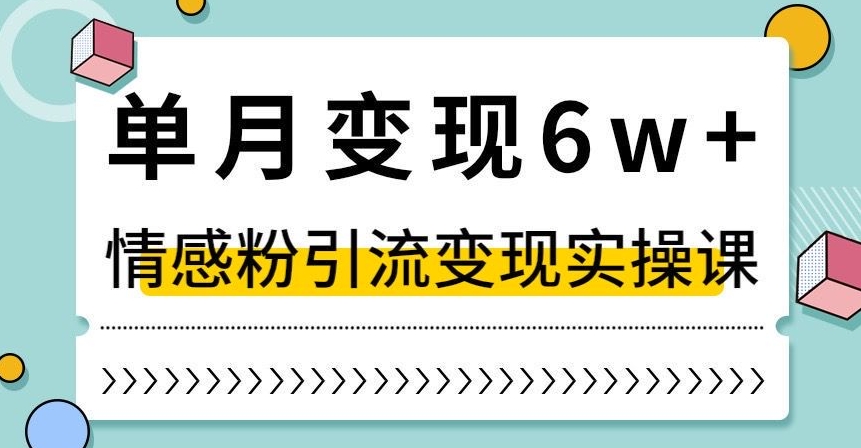 单月变现6W+，抖音情感粉引流变现实操课，小白可做，轻松上手，独家赛道【揭秘】插图