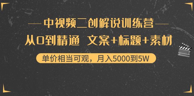 （4057期）中视频二创解说训练营：从0到精通 文案+标题+素材、月入5000到5W插图