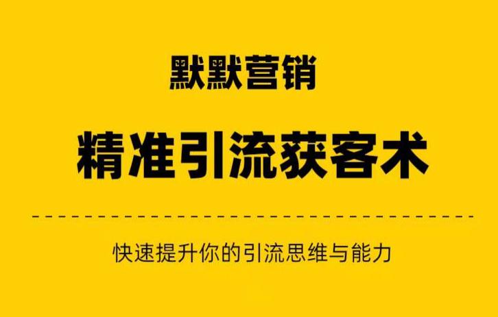 默默营销·精准引流+私域营销+逆袭赚钱（三件套）快速提升你的赚钱认知与营销思维插图