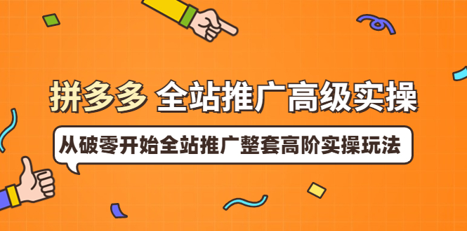 （3605期）拼多多全站推广高级实操：从破零开始全站推广整套高阶实操玩法插图