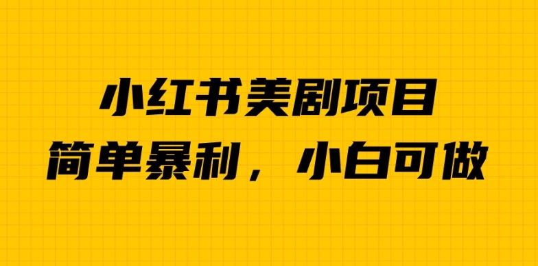 外面卖1980的小红书美剧项目，单日收益1000＋，小众暴利的赛道【揭秘】插图