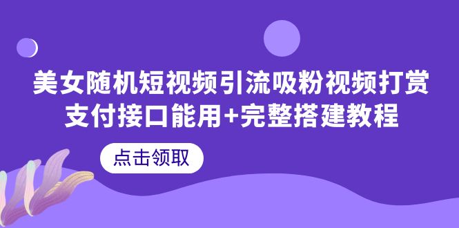 （6277期）美女随机短视频引流吸粉视频打赏zhifu接口能用+完整搭建教程插图