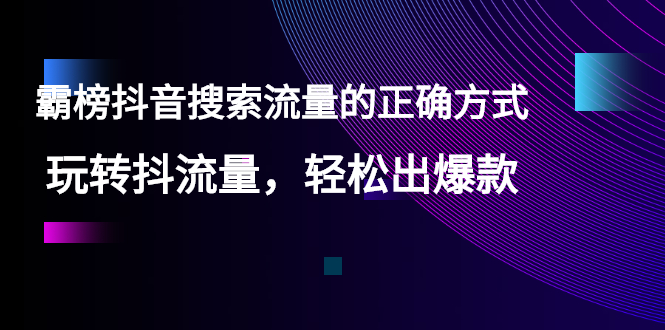 （2546期）【霸榜抖音搜索流量的正确方式】玩转抖流量，轻松出爆款插图