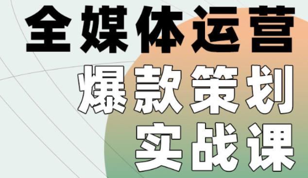 全媒体运营爆款策划实战课，全案例手把手带练，能陪你一起跑的策划私教课插图