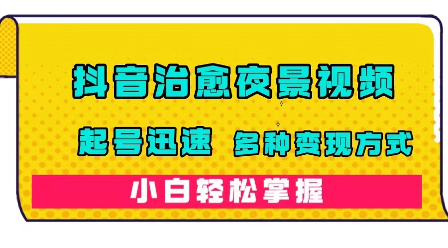 （7414期）抖音治愈系夜景视频，起号迅速，多种变现方式，小白轻松掌握（附120G素材）插图