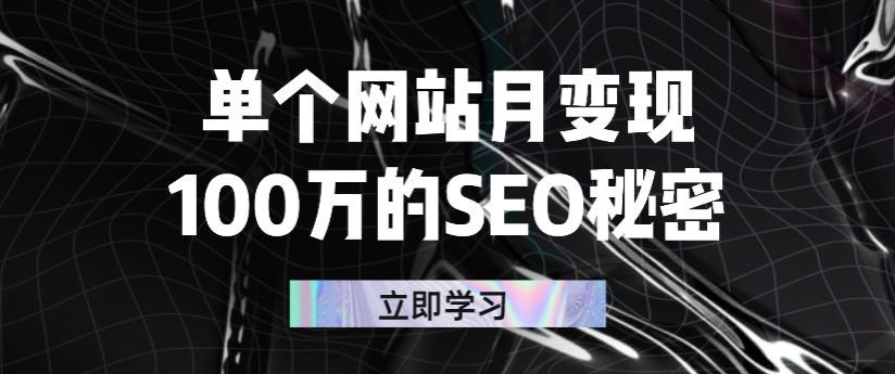 （2332期）单个网站月变现100万的SEO秘密：如何百分百做出赚钱站点插图