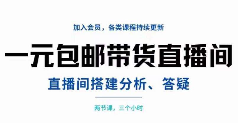 （3213期）一元包邮带货直播间搭建，两节课三小时，搭建、分析、答疑插图