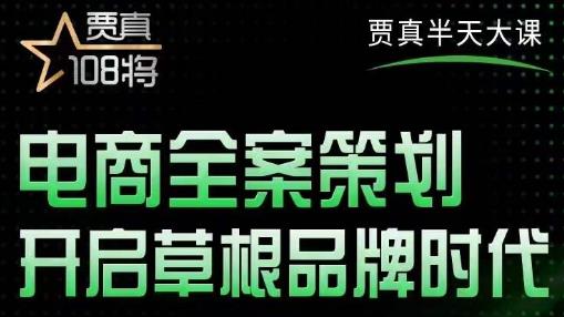 贾真老师的半天大课，电商全案策划，全程打开自己后台店铺讲这个案例插图