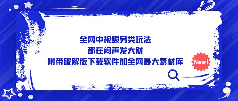 （5242期）全网中视频另类玩法，都在闷声发大财，附带破解版下载软件加全网zui大素材库插图