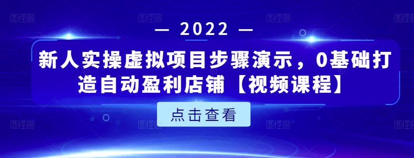 新人实操虚拟项目步骤演示，0基础打造自动盈利店铺【视频课程】插图