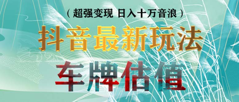 （5236期）抖音zui新无人直播变现直播车牌估值玩法项目 轻松日赚几百+【详细玩法教程】插图