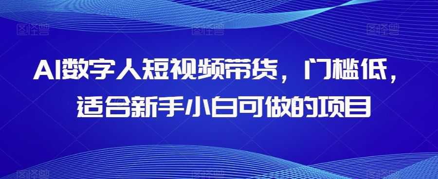 AI数字人短视频带货，门槛低，适合新手小白可做的项目插图