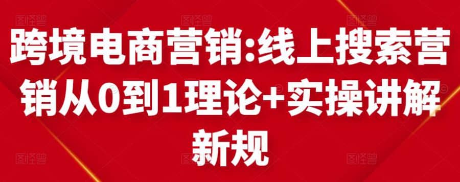 跨境电商营销:线上搜索营销从0到1理论+实操讲解，从0到1插图