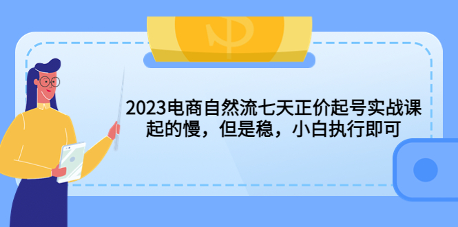 （5956期）2023电商自然流七天正价起号实战课：起的慢，但是稳，小白执行即可！插图