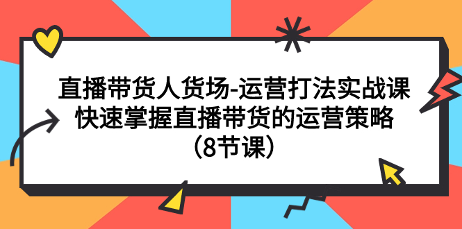 （7672期）直播带货人货场-运营打法实战课：快速掌握直播带货的运营策略（8节课）插图