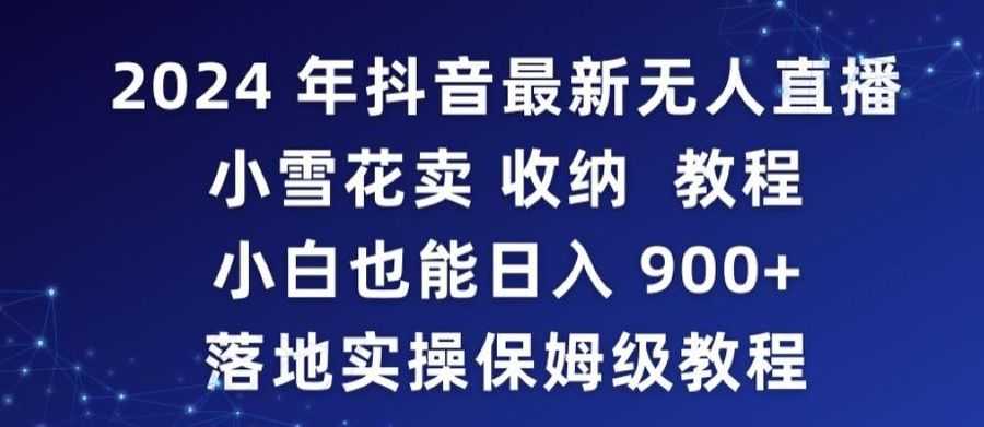 2024年抖音zui新无人直播小雪花卖收纳教程，小白也能日入900+落地实操保姆级教程【揭秘】插图