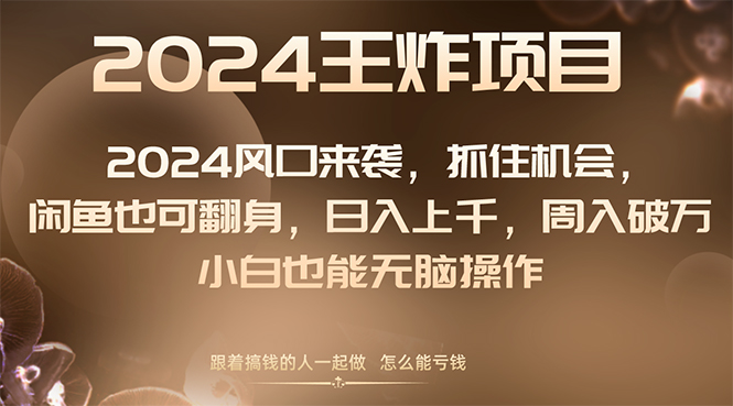 （8401期）2024风口项目来袭，抓住机会，闲鱼也可翻身，日入上千，周入破万，小白…插图