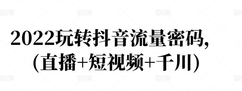 2022玩转抖音流量密码，(直播+短视频+千川)插图