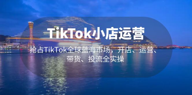 （5200期）TikTok小店运营 抢占TikTok全球蓝海市场，开店、运营、带货、投流全实操插图