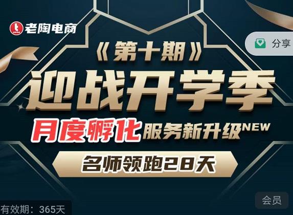 老陶电商《拼多多名师线上领跑28天-第10期》迎战开学季月度孵化实操复盘！插图