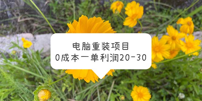 （5882期）电脑系统重装项目，0成本一单利润20-30插图