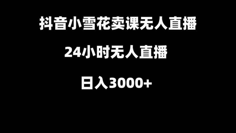 抖音小雪花卖缝补收纳教学视频课程，无人直播日入3000+插图