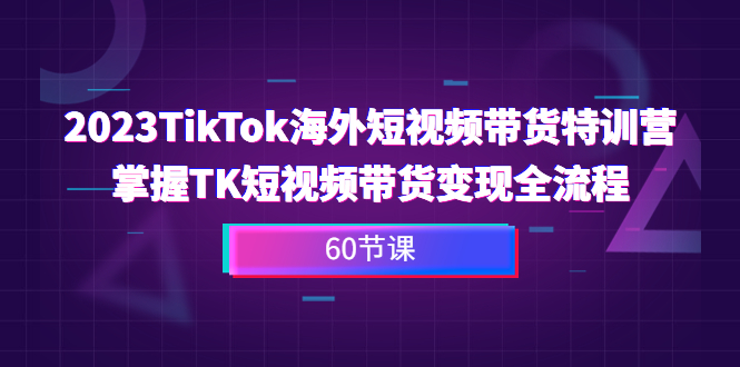 （6890期）2023-TikTok海外短视频带货特训营，掌握TK短视频带货变现全流程（60节课）插图