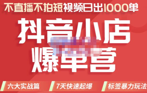 推易电商·2022年抖音小店爆单营，不直播、不拍短视频、日出1000单，暴力玩法插图