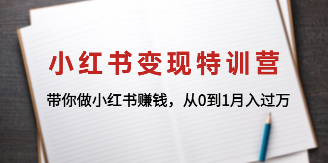 （4377期）小红书变现特训营：带你做小红书赚钱，从0到1月入过万插图