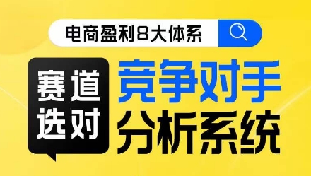 电商盈利8大体系·赛道选对，​竞争对手分析系统线上课插图