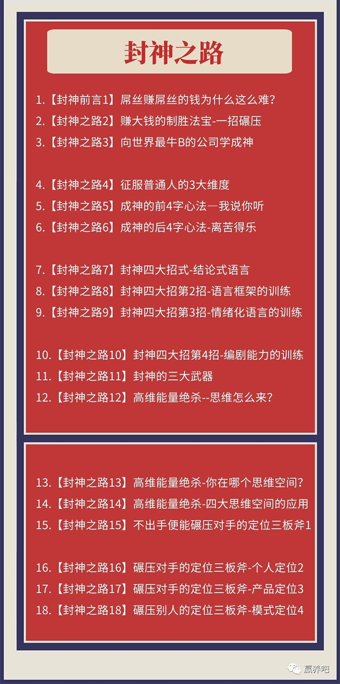 （2407期）封神之路-征服普通人的核心密法；富人不会讲的赚钱秘密插图1