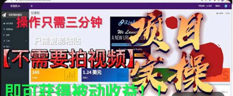 （6047期）zui新国外掘金项目 不需要拍视频 即可获得被动收益 只需操作3分钟实现躺赚插图