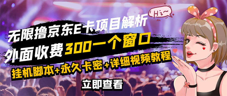 （2809期）京东无限E卡全自动挂机项目 号称日入500–1000【永久版脚本+详细操作教程】插图