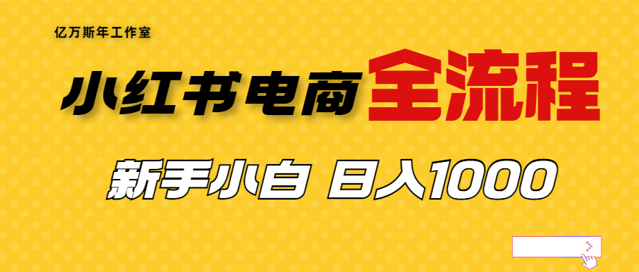 （6805期）外面收费4988的小红书无货源电商从0-1全流程，日入1000＋插图