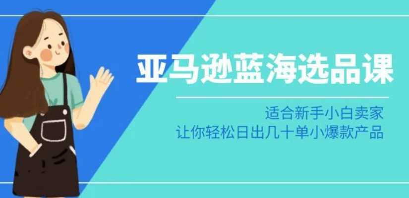 亚马逊-蓝海选品课：适合新手小白卖家，让你轻松日出几十单小爆款产品插图