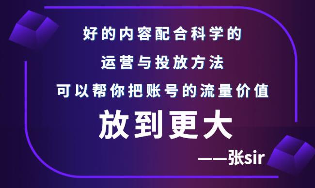 （2747期）张sir账号流量增长课，告别海王流量，让你的流量更精准插图