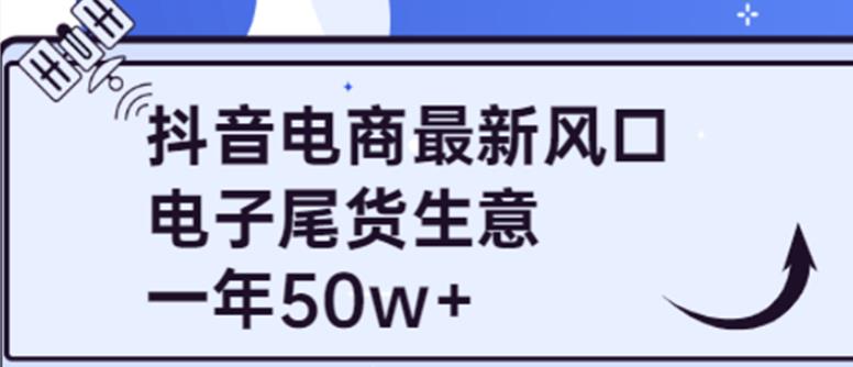 抖音电商zui新风口，利用信息差做电子尾货生意，一年50w+（7节课+货源渠道)插图