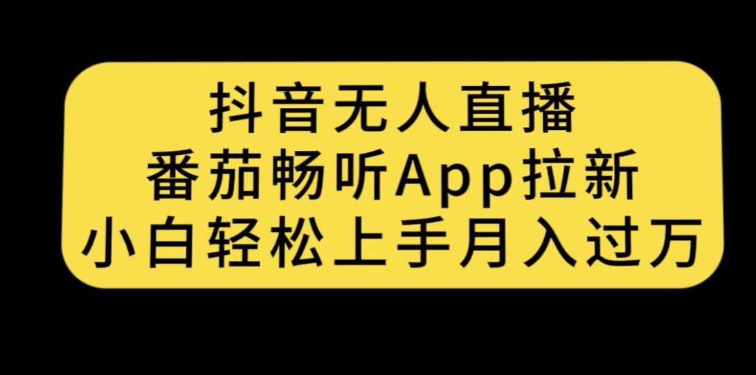 抖音无人直播，番茄畅听APP拉新，小白轻松上手月入过万插图