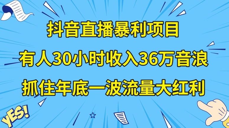 抖音直播暴利项目，有人30小时收入36万音浪，公司宣传片年会视频制作，抓住年底一波流量大红利【揭秘】插图