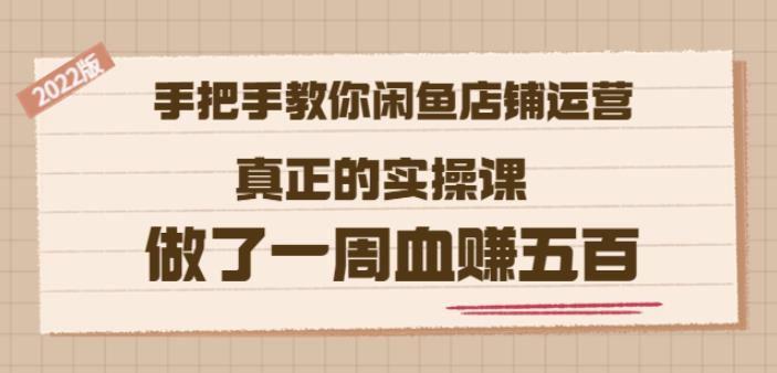 2022版《手把手教你闲鱼店铺运营》真正的实操课做了一周血赚五百(16节课)插图