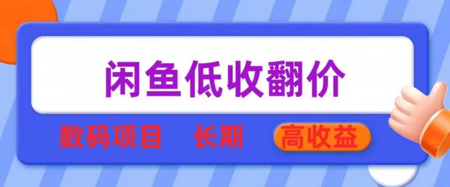 闲鱼低收翻价数码暴利项目，长期高收益【揭秘】插图