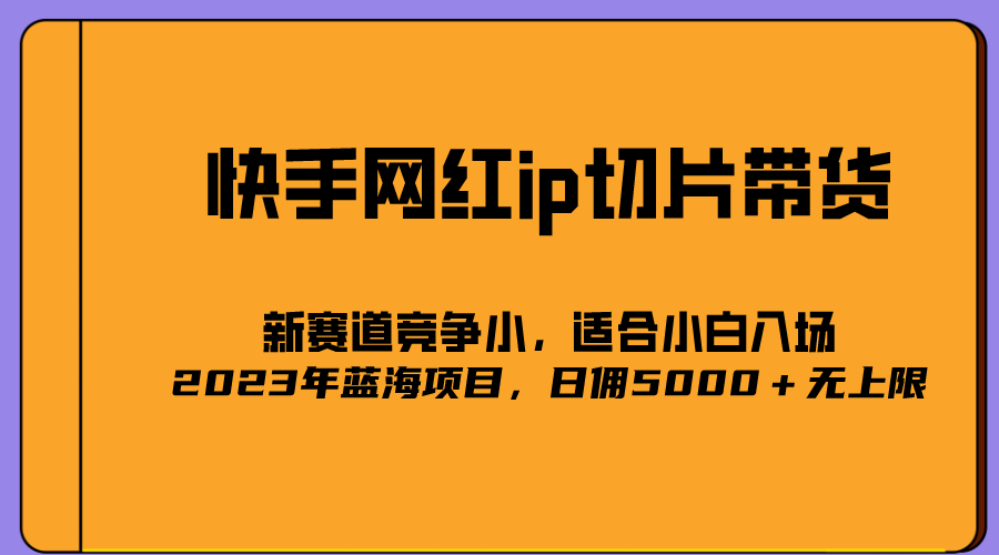 （5346期）2023爆火的快手网红IP切片，号称日佣5000＋的蓝海项目，二驴的独家授权插图