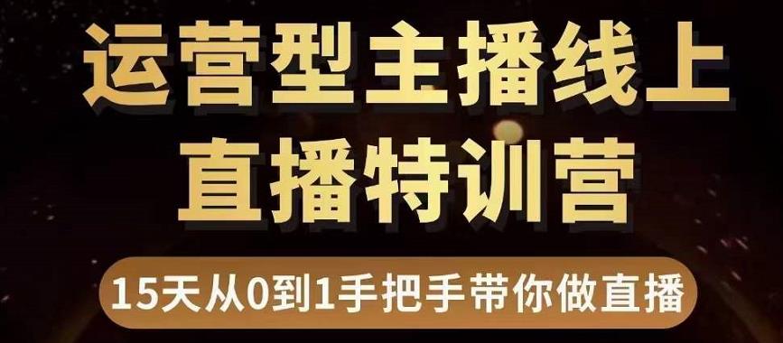 慧哥直播电商运营型主播特训营，0基础15天手把手带你做直播带货插图