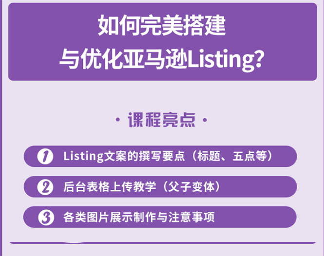 （2442期）完美搭建与优化亚马逊Listing（爆单必修课）插图